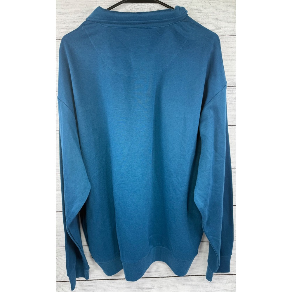 Haband Casual Joe Zip Up Jacket Blue Long Sleeve Collared Mens XL - Picture 2 of 4